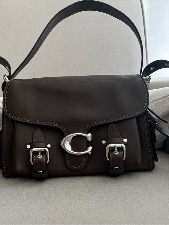 Coach Handbags - Coach Western Tabby Maple Dark Brown Leather Shoulder Bag with Silver 'C'